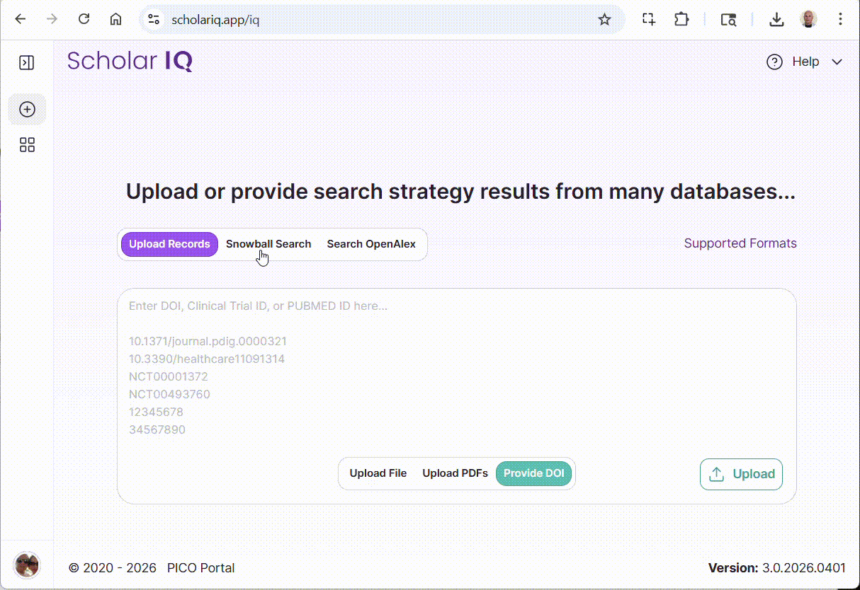 Search and Upload animation